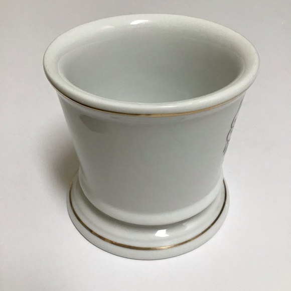 Vintage Porcelain Coffee Mug TEACHER Knobler Japan MCM Tea Desk Pencil Cup Gold - Picture 11 of 15